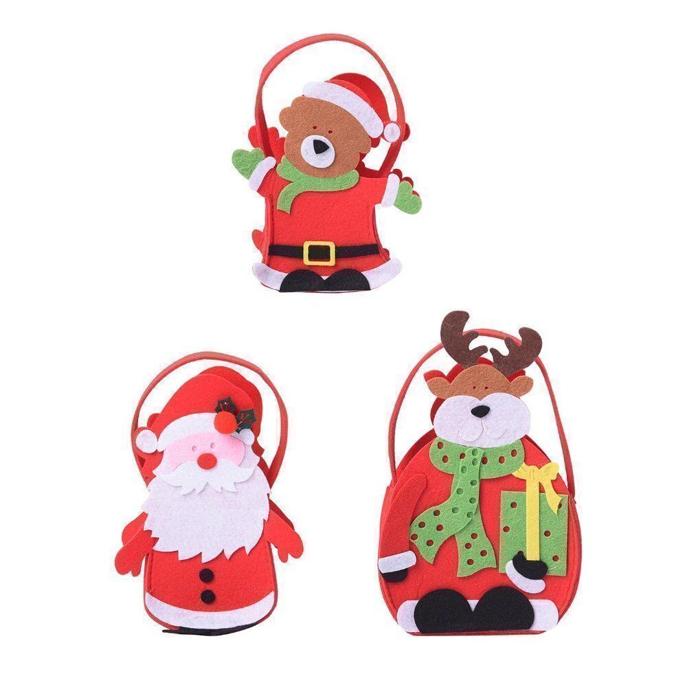 Santa, Bear and Deer Candy Bag  Printed Candy Bag